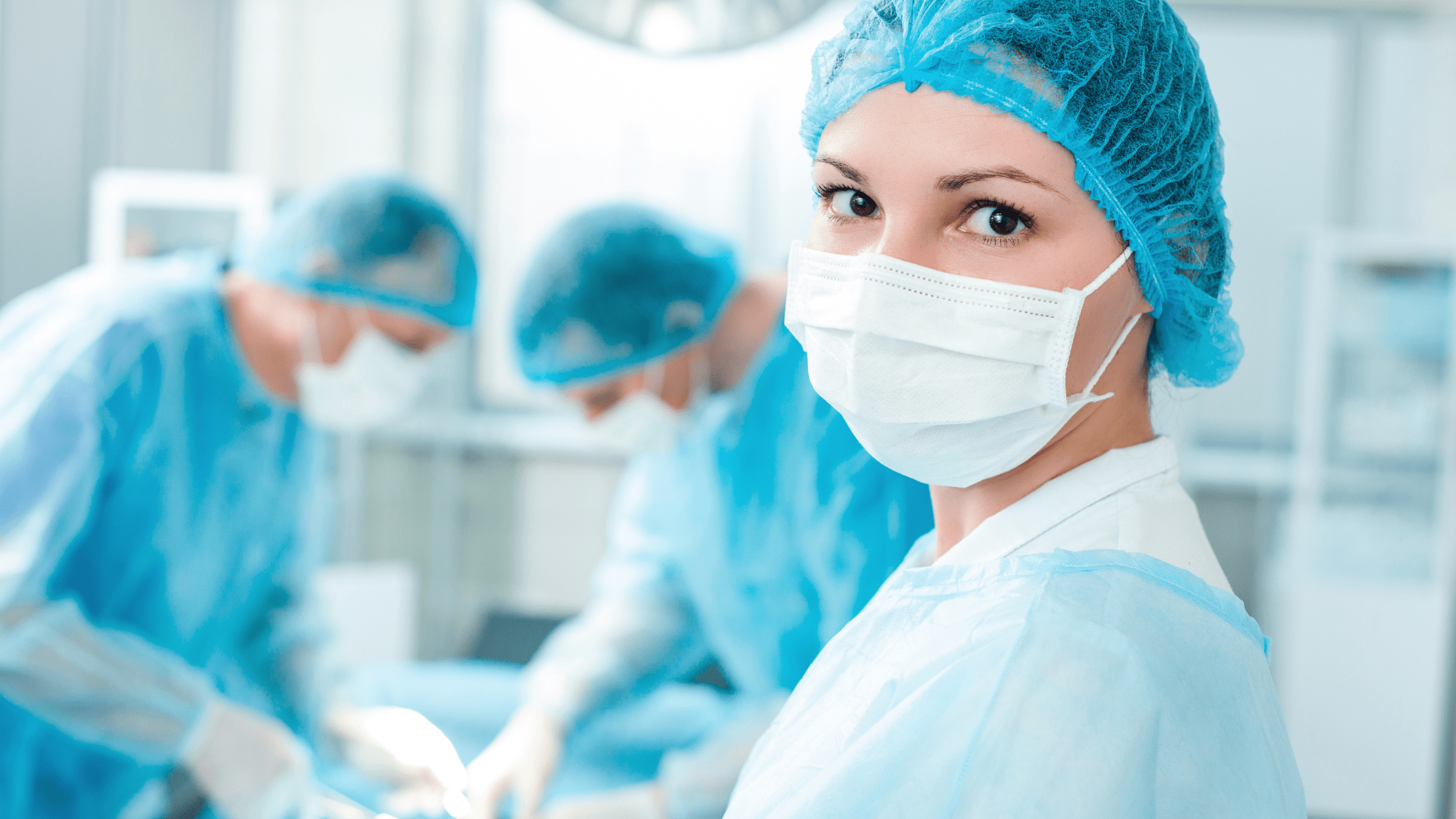 A group of surgery residents preparing for surgery.